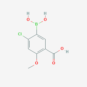 molecular formula C8H8BClO5 B1418639 5-硼酸-4-氯-2-甲氧基苯甲酸 CAS No. 957066-09-0
