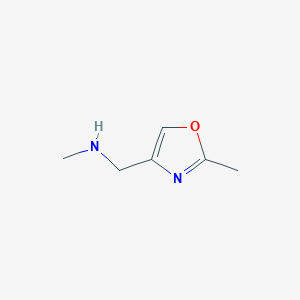 molecular formula C6H10N2O B1418640 N-methyl-1-(2-methyl-1,3-oxazol-4-yl)methanamine CAS No. 1065073-46-2