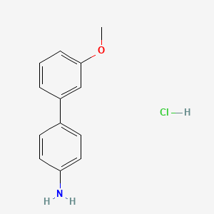 molecular formula C13H14ClNO B1418641 3'-Methoxy-[1,1'-biphenyl]-4-amine hydrochloride CAS No. 1173083-50-5
