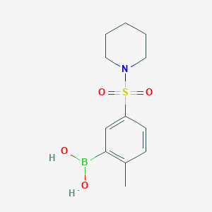 molecular formula C12H18BNO4S B1418643 (2-甲基-5-(哌啶-1-磺酰基)苯基)硼酸 CAS No. 871333-00-5