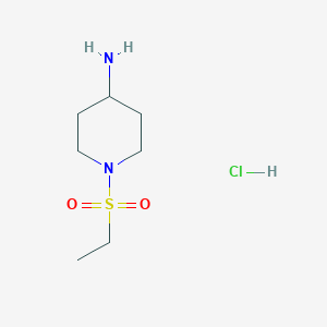 molecular formula C7H17ClN2O2S B1418646 1-(Ethylsulfonyl)piperidin-4-amine hydrochloride CAS No. 651056-79-0