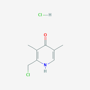molecular formula C8H11Cl2NO B1418647 2-(chloromethyl)-3,5-dimethylpyridin-4(1H)-one hydrochloride CAS No. 220770-99-0