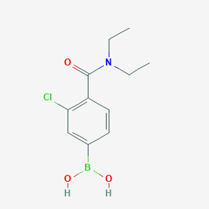 molecular formula C11H15BClNO3 B1418648 (3-Chloro-4-(diethylcarbamoyl)phenyl)boronic acid CAS No. 850589-48-9