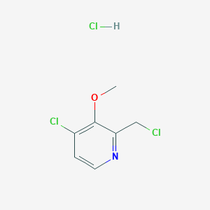 molecular formula C7H8Cl3NO B1418650 4-氯-2-氯甲基-3-甲氧基吡啶盐酸盐 CAS No. 503058-51-3
