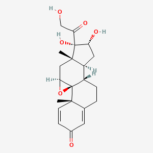 molecular formula C21H26O6 B1418655 9beta,11beta-Epoxy-16alpha,17,21-trihydroxypregna-1,4-diene-3,20-dione CAS No. 94088-91-2