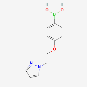 molecular formula C11H13BN2O3 B1418657 (4-(2-(1H-Pyrazol-1-yl)ethoxy)phenyl)boronic acid CAS No. 957061-18-6