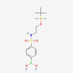 molecular formula C14H26BNO5SSi B1418659 (4-(N-(2-((tert-Butyldimethylsilyl)oxy)ethyl)sulfamoyl)phenyl)boronic acid CAS No. 913835-53-7