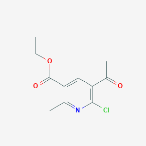 molecular formula C11H12ClNO3 B14186594 Ethyl 5-acetyl-6-chloro-2-methylpyridine-3-carboxylate CAS No. 919354-76-0