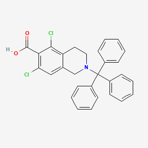 molecular formula C29H23Cl2NO2 B1418665 5,7-二氯-2-三苯甲基-1,2,3,4-四氢异喹啉-6-羧酸 CAS No. 1194550-56-5