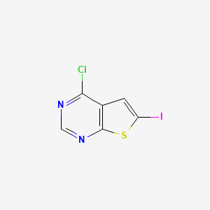 molecular formula C6H2ClIN2S B1418666 4-Chloro-6-iodothieno[2,3-d]pyrimidine CAS No. 552295-08-6