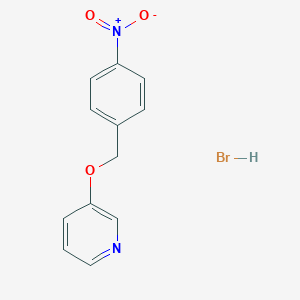 molecular formula C12H11BrN2O3 B1418670 3-[(4-Nitrobenzyl)oxy]pyridine hydrobromide CAS No. 1158774-34-5