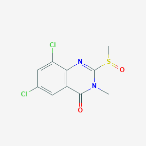 molecular formula C10H8Cl2N2O2S B1418672 6,8-dichloro-3-methyl-2-(methylsulfinyl)quinazolin-4(3H)-one CAS No. 1171486-58-0