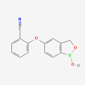molecular formula C14H10BNO3 B1418678 2-[(1-hydroxy-3H-2,1-benzoxaborol-5-yl)oxy]benzonitrile CAS No. 906673-30-1