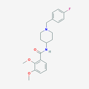 molecular formula C21H25FN2O3 B141868 2,3-Dimethoxy-N-(1-(4-fluorobenzyl)piperidin-4-yl)benzamide CAS No. 152128-14-8