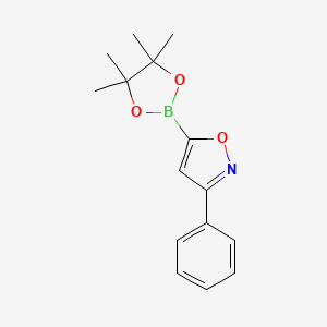 molecular formula C15H18BNO3 B1418683 3-PHENYL-ISOXAZOLE-5-BORONIC ACID PINACOL ESTER CAS No. 374715-22-7