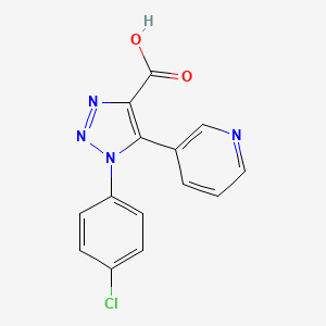 molecular formula C14H9ClN4O2 B1418684 1-(4-chlorophenyl)-5-(pyridin-3-yl)-1H-1,2,3-triazole-4-carboxylic acid CAS No. 1030089-58-7