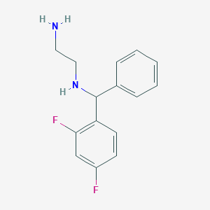 molecular formula C15H16F2N2 B1418685 N-[(2,4-difluorophenyl)(phenyl)methyl]ethane-1,2-diamine CAS No. 1098340-31-8