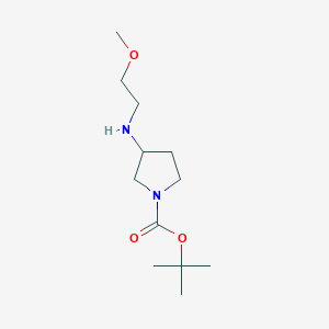 molecular formula C12H24N2O3 B1418689 3-(2-Methoxyethylamino)pyrrolidine-1-carboxylic acid tert-butyl ester CAS No. 887587-33-9