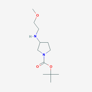 molecular formula C12H24N2O3 B1418689 tert-Butyl 3-((2-methoxyethyl)amino)pyrrolidine-1-carboxylate CAS No. 887587-33-9