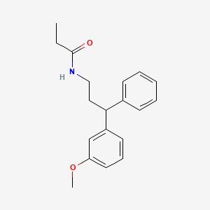 molecular formula C19H23NO2 B14186900 N-[3-(3-Methoxyphenyl)-3-phenylpropyl]propanamide CAS No. 920317-84-6