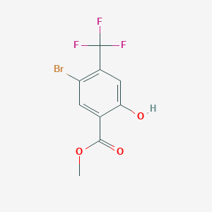 molecular formula C9H6BrF3O3 B1418692 Methyl 5-bromo-2-hydroxy-4-(trifluoromethyl)benzoate CAS No. 1131587-92-2