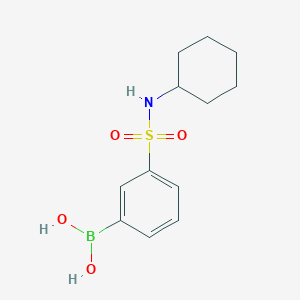molecular formula C12H18BNO4S B1418694 N-Cyclohexyl 3-boronobenzenesulfonamide CAS No. 871329-79-2