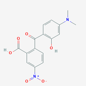 molecular formula C16H14N2O6 B014187 2'-Carboxy-4-dimethylamino-2-hydroxy-4'-nitrobenzophenone CAS No. 166442-35-9