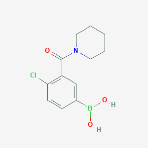 molecular formula C12H15BClNO3 B1418704 4-Chloro-3-(piperidine-1-carbonyl)phenylboronic acid CAS No. 871332-70-6