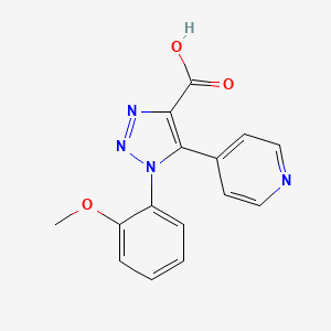 molecular formula C15H12N4O3 B1418706 1-(2-methoxyphenyl)-5-(pyridin-4-yl)-1H-1,2,3-triazole-4-carboxylic acid CAS No. 1223881-43-3
