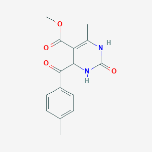 molecular formula C15H16N2O4 B1418707 Methyl 6-methyl-4-(4-methylbenzoyl)-2-oxo-1,2,3,4-tetrahydropyrimidine-5-carboxylate CAS No. 914349-17-0