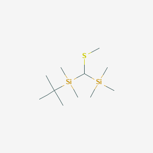 molecular formula C11H28SSi2 B14187083 Silane, (1,1-dimethylethyl)dimethyl[(methylthio)(trimethylsilyl)methyl]- CAS No. 833460-47-2