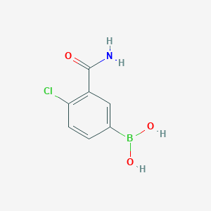 molecular formula C7H7BClNO3 B1418709 (3-Carbamoyl-4-chlorophenyl)boronic acid CAS No. 871332-67-1