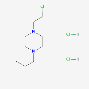 molecular formula C10H23Cl3N2 B1418713 1-(2-Chloro-ethyl)-4-isobutyl-piperazine dihydrochloride CAS No. 34581-17-4