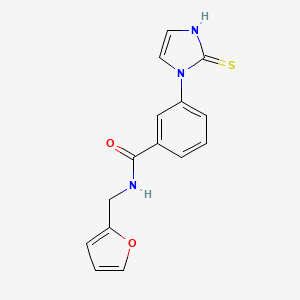 molecular formula C15H13N3O2S B1418715 N-(呋喃-2-基甲基)-3-(2-硫代-2,3-二氢-1H-咪唑-1-基)苯甲酰胺 CAS No. 1223880-14-5