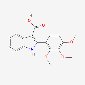 molecular formula C18H17NO5 B1418722 2-(2,3,4-三甲氧基苯基)-1H-吲哚-3-羧酸 CAS No. 1098340-18-1