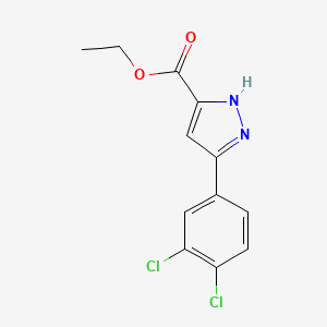 B1418723 ethyl 3-(3,4-dichlorophenyl)-1H-pyrazole-5-carboxylate CAS No. 1284219-86-8