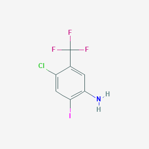 molecular formula C7H4ClF3IN B1418728 4-Chloro-2-iodo-5-(trifluoromethyl)aniline CAS No. 852569-36-9