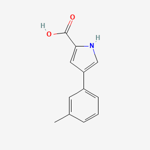 molecular formula C12H11NO2 B1418730 4-(3-甲基苯基)-1H-吡咯-2-羧酸 CAS No. 1204297-96-0