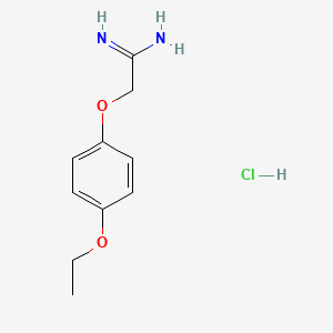 molecular formula C10H15ClN2O2 B1418735 2-(4-Ethoxyphenoxy)ethanimidamide hydrochloride CAS No. 1185351-00-1