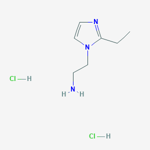 molecular formula C7H15Cl2N3 B1418737 2-(2-乙基-1H-咪唑-1-基)乙胺二盐酸盐 CAS No. 1158195-34-6