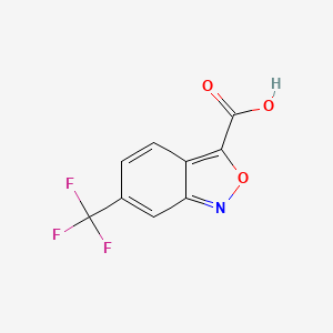 molecular formula C9H4F3NO3 B1418738 6-(Trifluoromethyl)-2,1-benzoxazole-3-carboxylic acid CAS No. 1204298-47-4