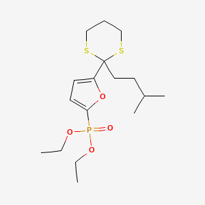 Diethyl {5-[2-(3-methylbutyl)-1,3-dithian-2-yl]-2-furyl}phosphonate