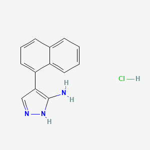 molecular formula C13H12ClN3 B1418744 4-(1-Naphthyl)-1H-pyrazol-3-ylamine hydrochloride CAS No. 1177284-23-9