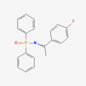 molecular formula C20H17FNOP B14187446 N-[1-(4-Fluorophenyl)ethylidene]-P,P-diphenylphosphinic amide CAS No. 905458-52-8