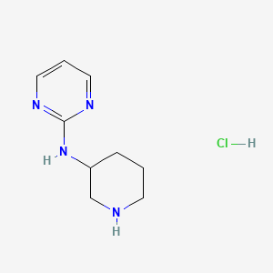 molecular formula C9H15ClN4 B1418747 N-(哌啶-3-基)嘧啶-2-胺盐酸盐 CAS No. 1185312-44-0