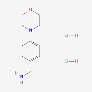 molecular formula C11H18Cl2N2O B1418751 (4-吗啉基苯基)甲胺二盐酸盐 CAS No. 1185488-45-2