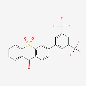 molecular formula C21H10F6O3S B14187513 9H-Thioxanthen-9-one, 3-[3,5-bis(trifluoromethyl)phenyl]-, 10,10-dioxide CAS No. 890045-56-4