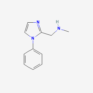 molecular formula C11H13N3 B1418755 N-Methyl-1-(1-phenyl-1H-imidazol-2-yl)methanamine CAS No. 1034566-07-8