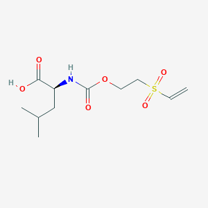 molecular formula C11H19NO6S B14187569 N-{[2-(Ethenesulfonyl)ethoxy]carbonyl}-L-leucine CAS No. 918822-94-3