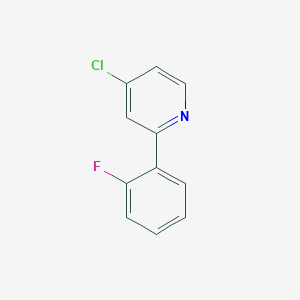 molecular formula C11H7ClFN B1418761 4-Chloro-2-(2-fluorophenyl)pyridine CAS No. 918530-84-4